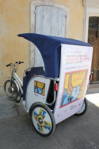 Affichage full-covering sur un vélo-taco