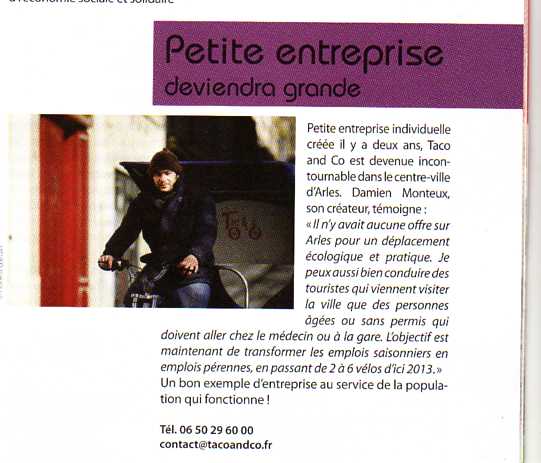 You are currently viewing Nouvelle parution presse pour Taco and Co dans la revue Com’d’agglo d’Avril 2012