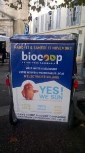 Lire la suite à propos de l’article Yes we sun spécialisé en électricité solaire chez Biocoop le 13 et le 17 Novembre 2018